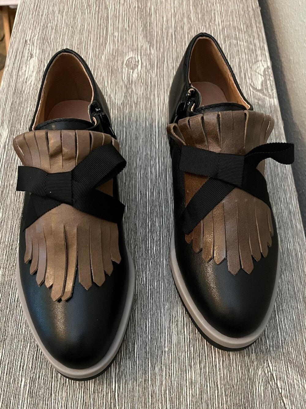 Leather Kiltie Booties -NWOB